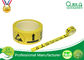 Желтый слипчивый логотип предупреждающей ленты ПЭ напечатанный подгонянный для предосторежения поставщик